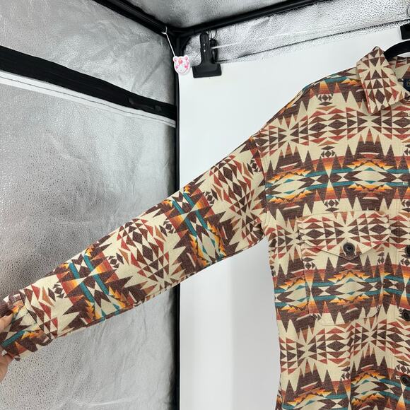 Pendleton Womens M Oversized Doublesoft Shirt Jacket Aztec Southwestern Boho - Picture 4 of 12